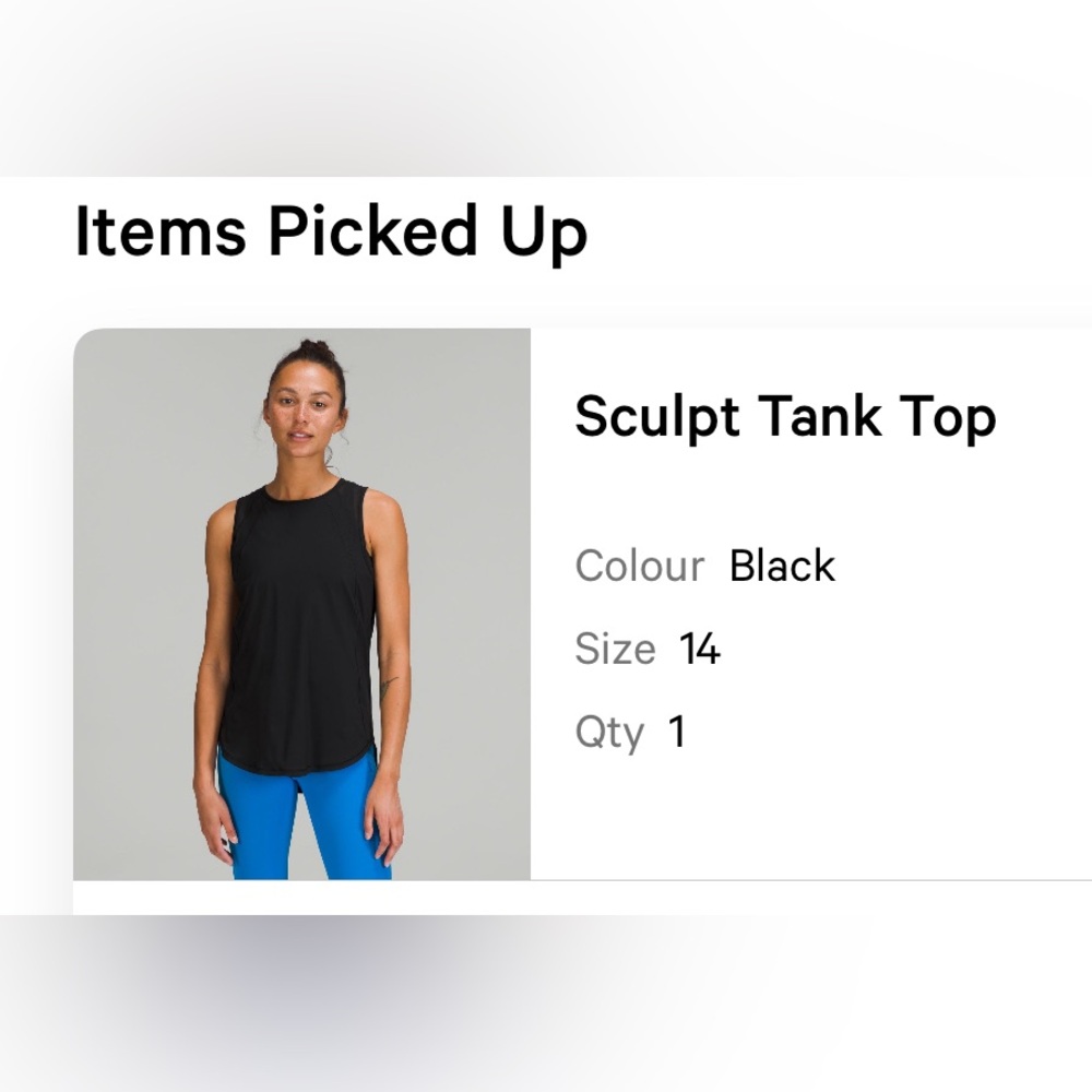 LULULEMON- Tank Size 14